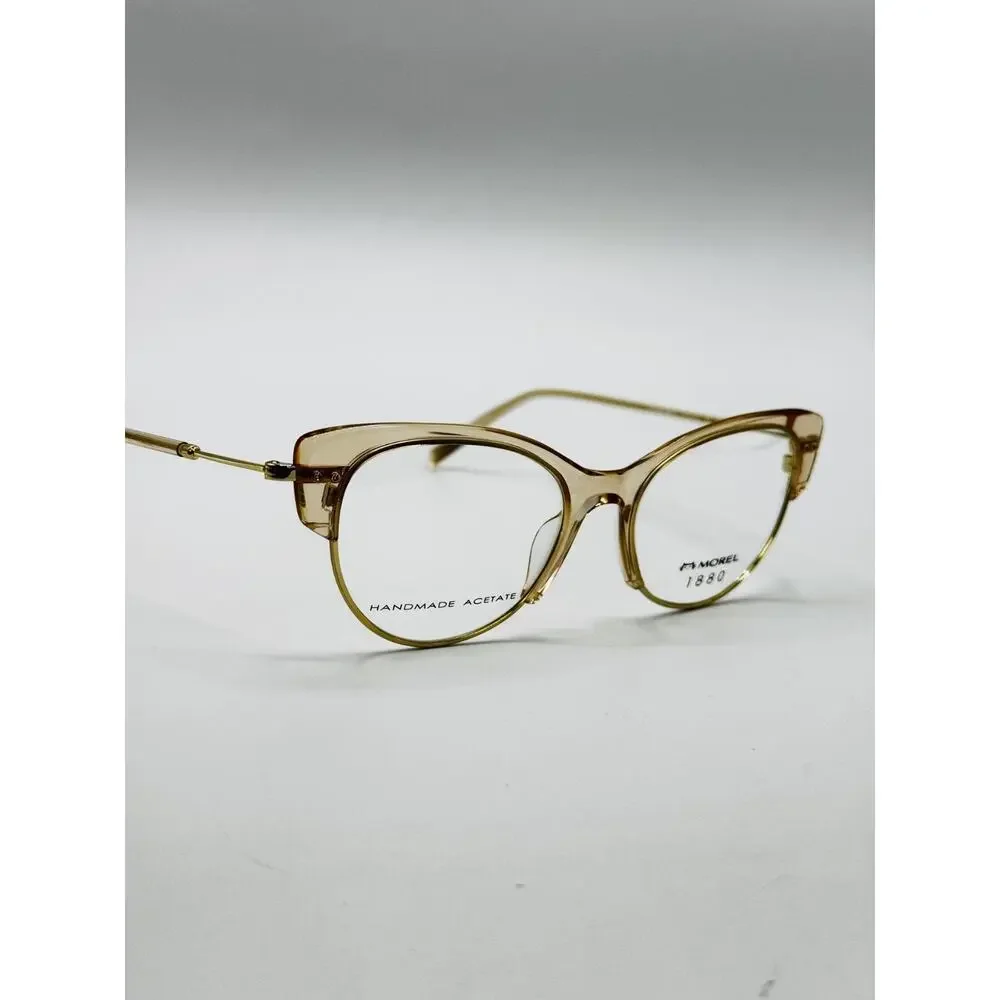 Morel 1880 Eyeglasses Frame Valere 60098M-PD12 Crystal Pink Cat Eye 52-19-145